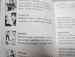 Amicos tuotteita -pilailu-, karnevaali- ja taikatemppuvälineiden luettelo