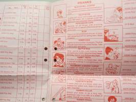 Adams pranks, magic, puzzles -pilailu-, karnevaali- ja taikatemppuvälineiden luettelo, englanninkielinen