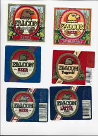 Falcon - olutetiketti 6 erilaista