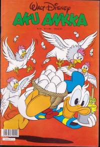 Aku Ankka 1991 N:o 13 (27.3.1991). Takasisäkannessa kuvassa Carl Barks, tänään 90 vuotta.