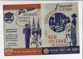Vintage Souvenir Condensed History New Orleans Tourist Official Gray Line Guide
