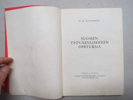 Suomen työväenliikkeen opetuksia