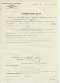 Kulkulaitosten ja Yleisten Töiden Ministeriö 1946 -   firmalomake