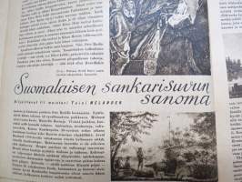 Kotiliesi 1946 nr 2-3, Kansi Martta Wendelin, Miten käy eroperheiden lasten?, Miksi naiset uupuvat?, Teollisuustyöväen asunto-olot, Puku kotikutoisesta, Sukankorjaus