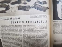 Kotiliesi 1946 nr 2-3, Kansi Martta Wendelin, Miten käy eroperheiden lasten?, Miksi naiset uupuvat?, Teollisuustyöväen asunto-olot, Puku kotikutoisesta, Sukankorjaus