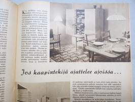 Kotiliesi 1946 nr 4 Helmikuu II, Ainainen kiire?, Koti pienentyy, Emännän jalat, Miehestä paras apu, Nuorisotoimintaa, Sotaorvot, Kirjottu pellavapuku, Villapaita