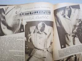Kotiliesi 1946 nr 4 Helmikuu II, Ainainen kiire?, Koti pienentyy, Emännän jalat, Miehestä paras apu, Nuorisotoimintaa, Sotaorvot, Kirjottu pellavapuku, Villapaita