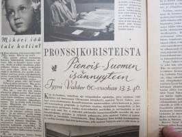 Kotiliesi 1946 nr 6, 15.3.1946, Suomalaisten Marianpäivä, Työtuolimallistoa, Tyyni Vahter 60 v. - Seurasaaren intendentti, Jälleen tavaroita!, Muotikuvia, Juurikkaat