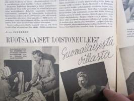 Kotiliesi 1946 nr 6, 15.3.1946, Suomalaisten Marianpäivä, Työtuolimallistoa, Tyyni Vahter 60 v. - Seurasaaren intendentti, Jälleen tavaroita!, Muotikuvia, Juurikkaat