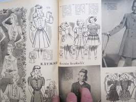 Kotiliesi 1946 nr 6, 15.3.1946, Suomalaisten Marianpäivä, Työtuolimallistoa, Tyyni Vahter 60 v. - Seurasaaren intendentti, Jälleen tavaroita!, Muotikuvia, Juurikkaat