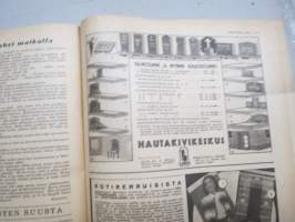 Kotiliesi 1946 nr 6, 15.3.1946, Suomalaisten Marianpäivä, Työtuolimallistoa, Tyyni Vahter 60 v. - Seurasaaren intendentti, Jälleen tavaroita!, Muotikuvia, Juurikkaat