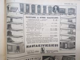 Kotiliesi 1946 nr 6, 15.3.1946, Suomalaisten Marianpäivä, Työtuolimallistoa, Tyyni Vahter 60 v. - Seurasaaren intendentti, Jälleen tavaroita!, Muotikuvia, Juurikkaat