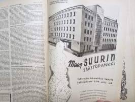 Kotiliesi 1946 nr 7, 1.4.1946, Kansikuva Martta Wendelin, Isättömien asema, Kaupunkilaismaisterista maalaisminiäksi, Nisulan Tilta - Mathilda Kalaranta Luhanka elämä