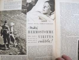 Kotiliesi 1946 nr 9, 1.5.1946, Autokärryt piirustus, Mitä ovat kotisisaret, Kivet ja kasvit puutarhassa, Hauhon emäntien työtehokurssit, Äitipuoli, Vyöt ja soljet ym