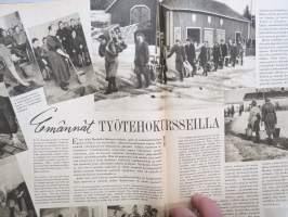 Kotiliesi 1946 nr 9, 1.5.1946, Autokärryt piirustus, Mitä ovat kotisisaret, Kivet ja kasvit puutarhassa, Hauhon emäntien työtehokurssit, Äitipuoli, Vyöt ja soljet ym