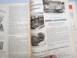 Kotiliesi 1946 nr 9, 1.5.1946, Autokärryt piirustus, Mitä ovat kotisisaret, Kivet ja kasvit puutarhassa, Hauhon emäntien työtehokurssit, Äitipuoli, Vyöt ja soljet ym