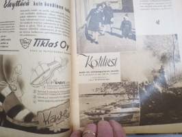 Kotiliesi 1946 nr 10, 10.5.1946, Kansik. Martta Wendelin, Presidentinlinnan arki, Messuvieraan muistikuvia (huonekalut, lamput), Mitä maalaisemäntä väelleen tarjoaa