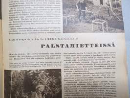 Kotiliesi 1946 nr 10, 10.5.1946, Kansik. Martta Wendelin, Presidentinlinnan arki, Messuvieraan muistikuvia (huonekalut, lamput), Mitä maalaisemäntä väelleen tarjoaa