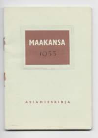 Maakansa 1955 Asiamieskirja