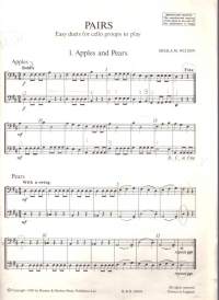 Pairs for Cello - Cello and piano. Easy duets for cello groups to play. 1980. Katso sisältö kuvista.