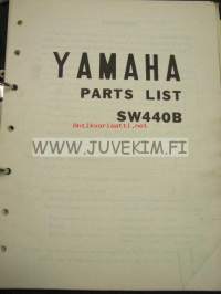 Yamaha Snowmobile SW440B parts catalog -varaosaluettelo