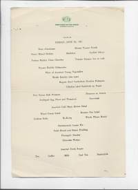 Troutdale in the Pines Evergreen Colorado - ruokalista / menu   1937