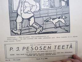 Tuulispää 1916 nr 36 -pilapiirros- ja huumorilehti