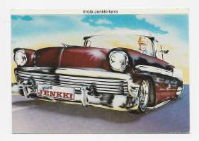 Jenkki Tarrapostikortti autoaihe  - tarra