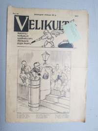 Velikulta 1917 nr 14 -satiiri-, pilalehti, pilapiirroksia, huumoria