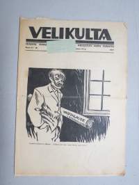 Velikulta 1917 nr 17 &amp; 18 -satiiri-, pilalehti, pilapiirroksia, huumoria