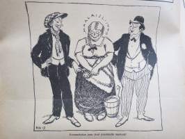 Velikulta 1917 nr 17 &amp; 18 -satiiri-, pilalehti, pilapiirroksia, huumoria