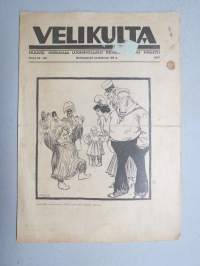 Velikulta 1917 nr 19 &amp; 20 -satiiri-, pilalehti, pilapiirroksia, huumoria, huomaa kansikuva!