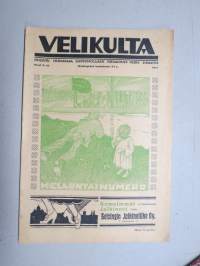 Velikulta 1917 nr 9 &amp; 10 -satiiri-, pilalehti, pilapiirroksia, huumoria