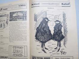 Velikulta 1917 nr 9 &amp; 10 -satiiri-, pilalehti, pilapiirroksia, huumoria