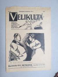 Velikulta 1917 nr 5 -satiiri-, pilalehti, pilapiirroksia, huumoria