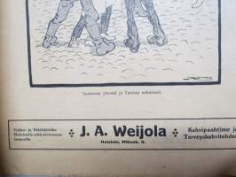 Velikulta 1917 nr 12-13 Juhannusnumero -satiiri-, pilalehti, pilapiirroksia, huumoria