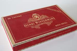 Henri Wintermans Red Seals -  tyhjä sikarilaatikko  pahvia  22x14x4 cm cm