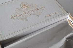 Henri Wintermans Red Seals -  tyhjä sikarilaatikko  pahvia  22x14x4 cm cm