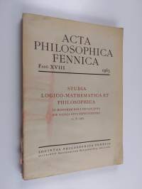 Acta philosophica Fennica XVIII