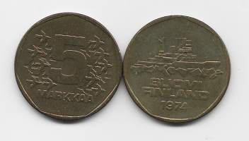 5 markkaa  1974