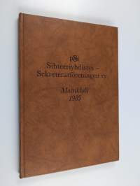 Sihteeriyhdistys 25-vuotisjuhlamatrikkeli 25.11.1985