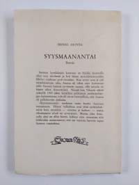 Syysmaanantai : runoja