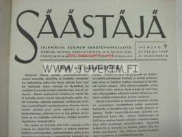 Säästäjä  1939 nr 9 (Säästöpankin asiakaslehti. Takana Rudolf Koivun ja Raul Roineen Kurre ja Kirre -sarjakuva)