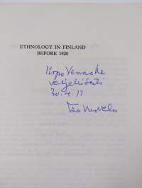 Ethnology in Finland before 1920 (signeerattu, tekijän omiste)
