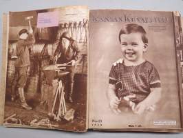 Kansan Kuvalehti 1928 -vuosikerta, erinomaista ajankuvaa runsaasti kuvitettuna, Mika Waltari autoruno!, Erikoisnumeroita, katso kohteen 95 kuvaa