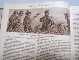 Kansan Kuvalehti 1928 -vuosikerta, erinomaista ajankuvaa runsaasti kuvitettuna, Mika Waltari autoruno!, Erikoisnumeroita, katso kohteen 95 kuvaa