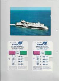Finnjet kortti ja 2x landincard sivulla 1987