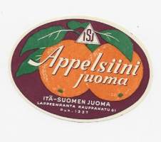 Appelsiini juoma - juomaetiketti