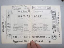 Svenska Teatern Helsingfors program spelåret 1930-31 Violen från Montmarte, Daniel Hjort, Marius, Ungkarlspappan -käsiohjelma