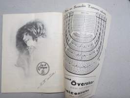 Svenska Teatern Helsingfors program spelåret 1930-31 Violen från Montmarte, Daniel Hjort, Marius, Ungkarlspappan -käsiohjelma